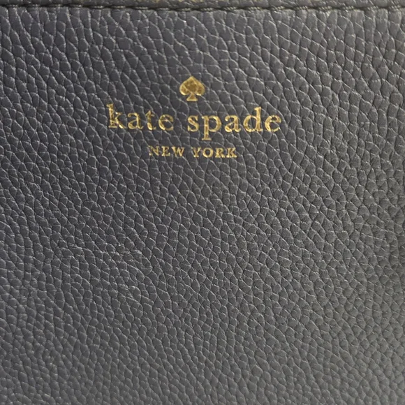 Vintage Kate Spade Navy Satchel with Gold Accents - Picture 2 of 11